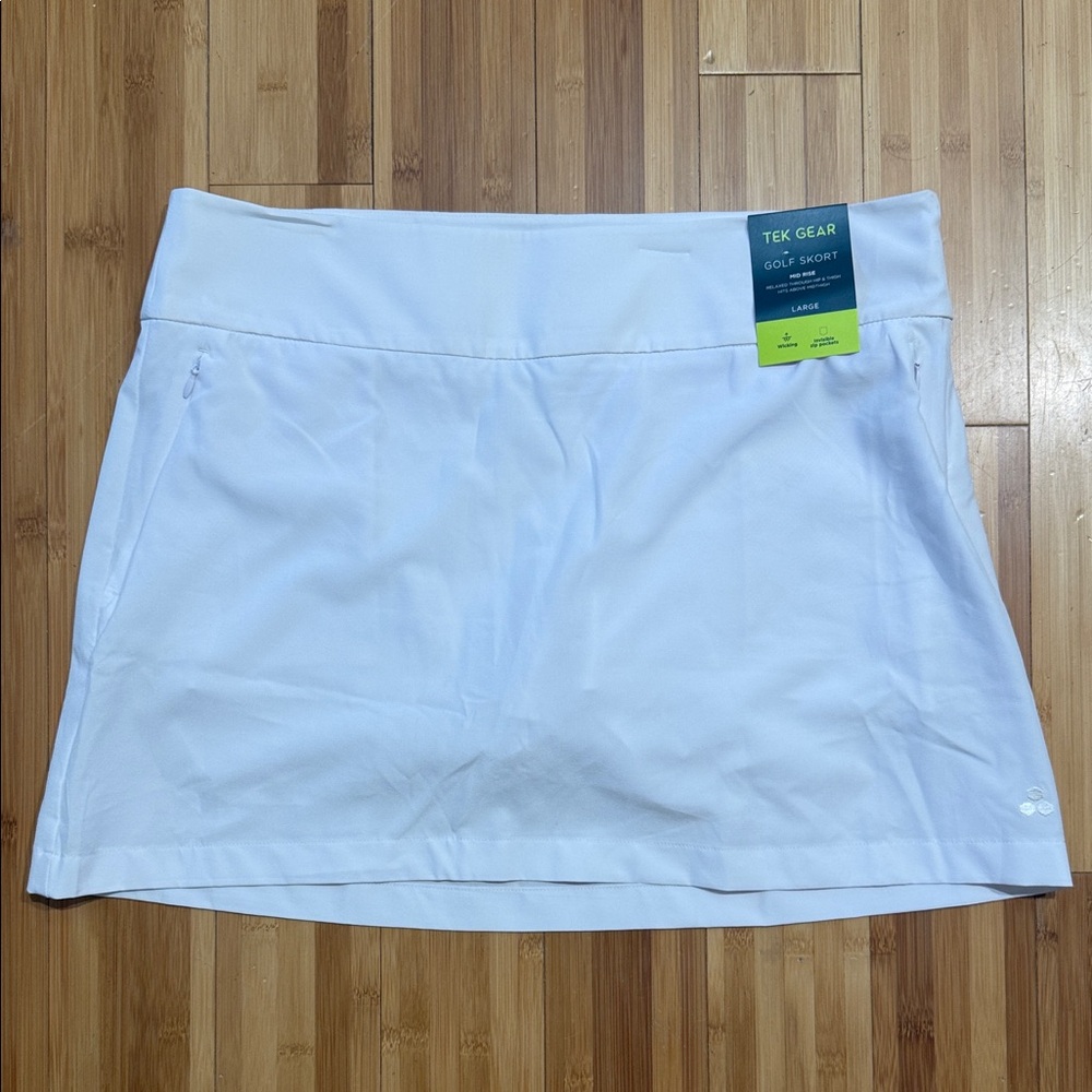 tek gear white athletic golf skort